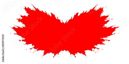A grunge red heart symbol featuring a national flag design with watercolor paint splashes, ink stains, and graffiti spray drops on a dirty liquid background illustration vector