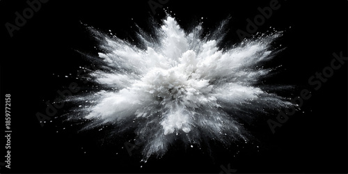 Bright Christmas snowflake illustration with a star light burst and winter festive energy isolated on a black holiday background