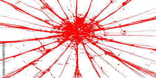 Artistic red grunge wallpaper design featuring a vector ink splatter pattern and paint splash texture for a decorative blood color background frame or Christmas card illustration