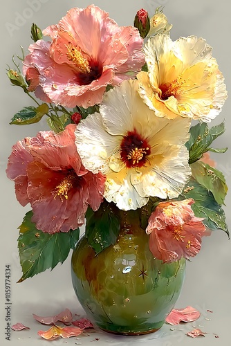 Stunning floral bouquet with yellow and white blossoms high resolution picture