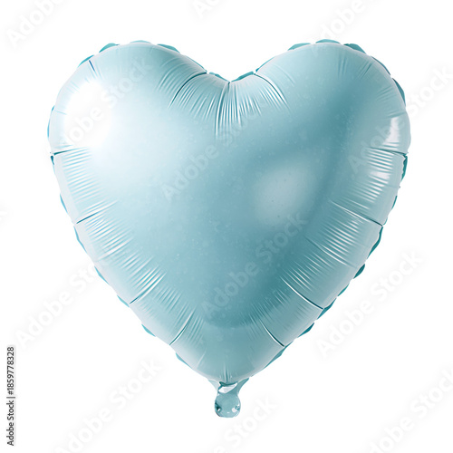 Blue Heart Balloon Floats Above a Surface Ready for a Celebration or Event
