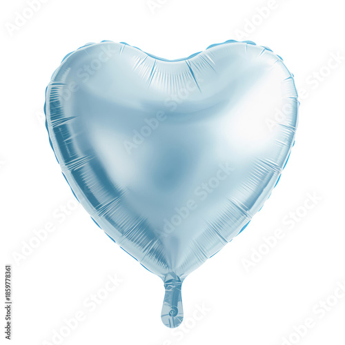 Blue Heart Balloon Floats Above a Surface Ready for a Celebration or Event
