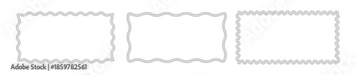 Set of braided nautical rope frames. Circular, oval and rectangular knot borders with marine lasso style for coastal design, retro labels and ornamental decor. Vector illustration.