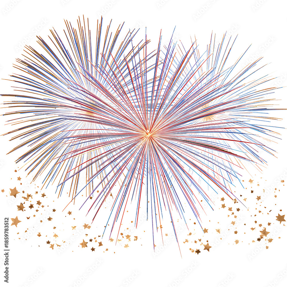 Naklejka premium Fireworks Display Lights up the Night Sky During Local Celebration Event