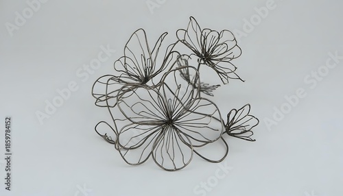 3D Wire Flowers, Wire Sculpture, Minimalist Decor, Minimal Style, Metal Art, Home Decor, A True Gift, A Gift for a Loved One