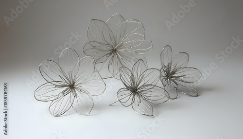 3D Wire Flowers, Wire Sculpture, Minimalist Decor, Minimal Style, Metal Art, Home Decor, A True Gift, A Gift for a Loved One