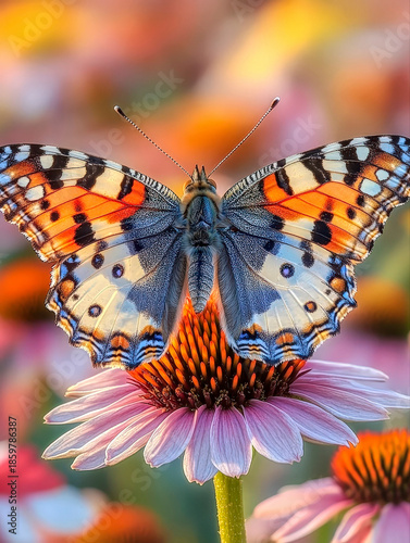 Butterfly perched on flower