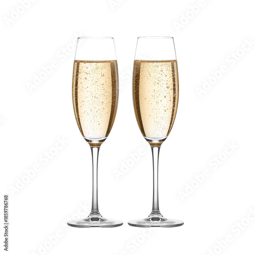 Bubbly Drinks in Clear Glasses for a Celebration at a Festive Gathering