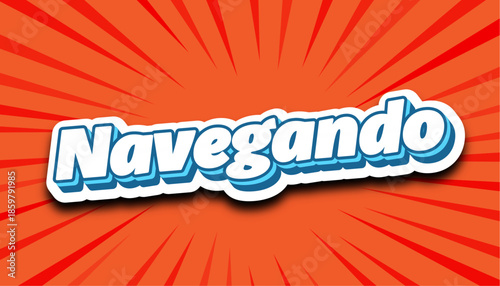 navegando text effect 100 percent editable