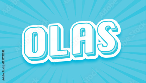 Blue Summer Wave Comic Style Text Effect Vector Illustration