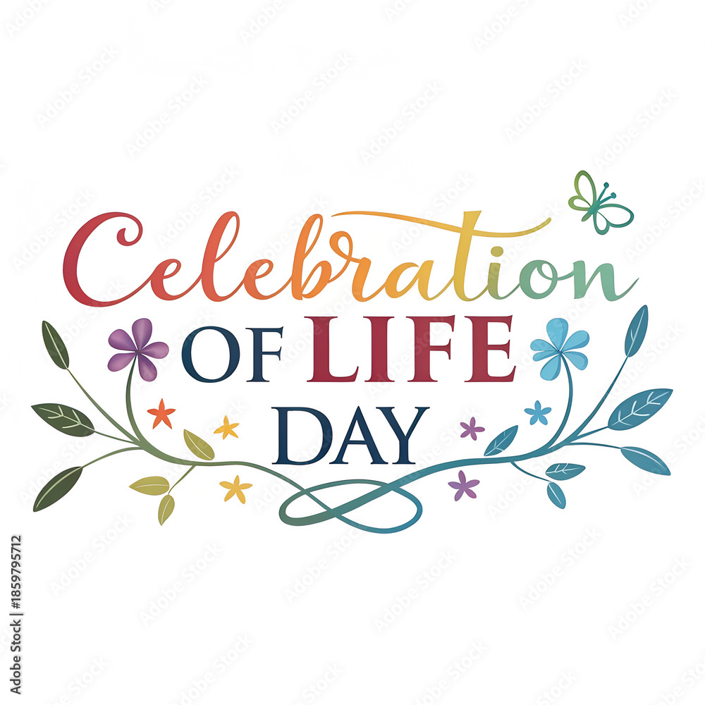 Obraz premium Celebration of Life Day Background, Celebrate Life Concept Design, Life Celebration Inspirational Banner, Joyful Life Celebration Abstract, Positive Living Celebration Day