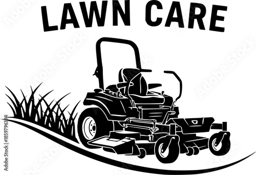 Zero Turn Lawn Mower Lawn Care Logo
