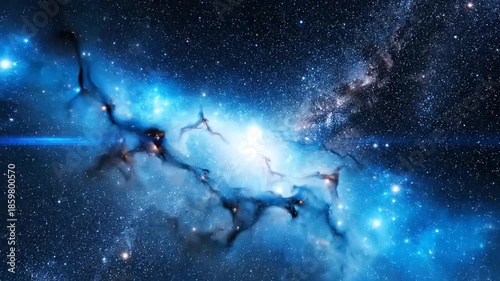 Cosmic landscape with nebulas and stars in deep space representing exploration and discovery