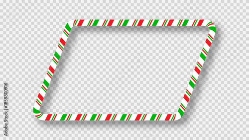 Christmas candy cane frame