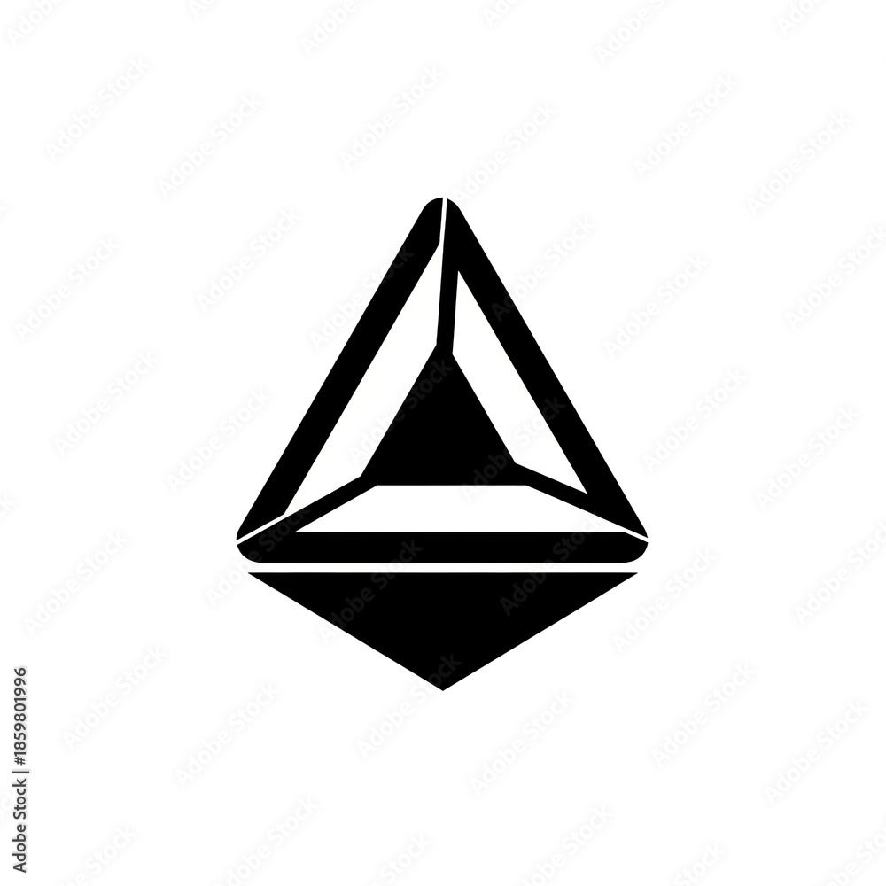 Fototapeta premium Geometric triangle shape with modern design and black color