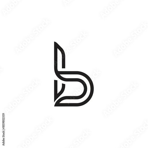 Modern minimalist letter B logo design