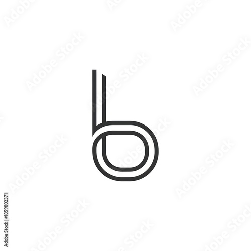 Modern lowercase letter b logo design