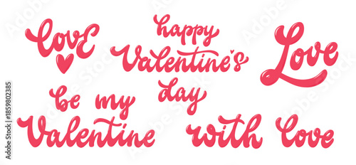 Valentine's day quotes collection for posters, banners, cards, stickers, prints, invitations 