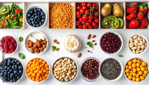 A Vibrant Assortment of Healthy Foods and Ingredients.