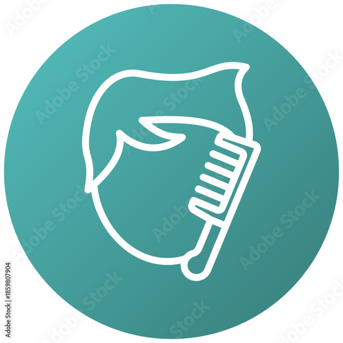 Comb Gradient Fill Icon, Mini Illustration Relate To Personal Care. Use For Modern Concept, Ui, Ux Web And App Development.