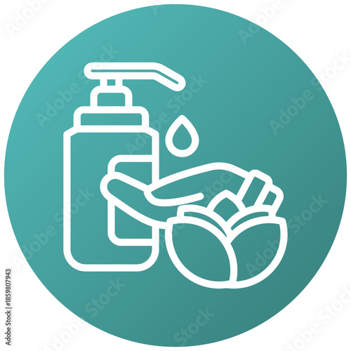 Massage Oil Gradient Fill Icon, Mini Illustration Relate To Personal Care. Use For Modern Concept, Ui, Ux Web And App Development.