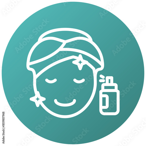 Skin Toner Gradient Fill Icon, Mini Illustration Relate To Personal Care. Use For Modern Concept, Ui, Ux Web And App Development.