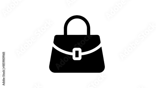 Vector illustration of a classic women's handbag design, elegant accessory on transparent background