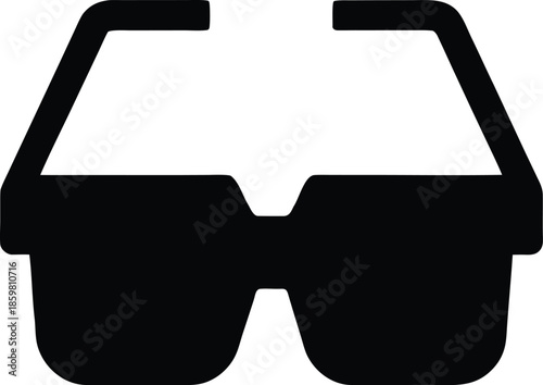 ar glasses silhouette vector illustration on transparent background