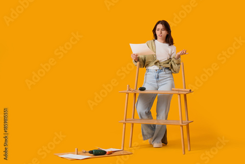 Young woman with instructio...