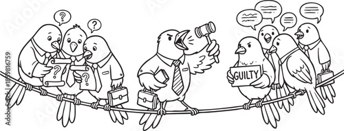 funny bird on a wire, bird, food, rose, xmas, flower, seamless, fairy tale, fantasy, art, winter, fairytale, outline, pattern, children, cat, nature, animal, coloring book, sketch, drawing, vector, il