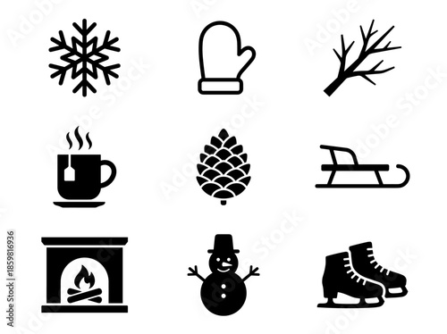 Cozy Winter Essentials and Symbols