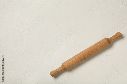Rolling pin on white backgr...
