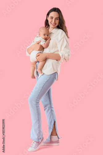 Happy mother with her littl...