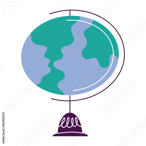 Earth illustration for school and environment themes