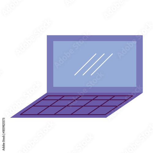 Flat Illustration Laptop Computer Design