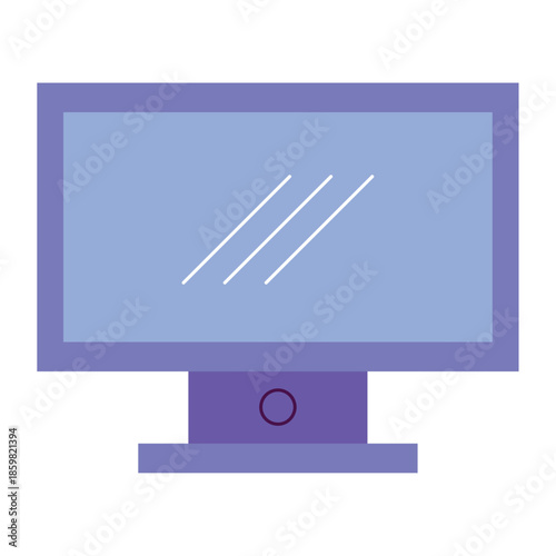 Minimalist Desktop Computer Flat Design
