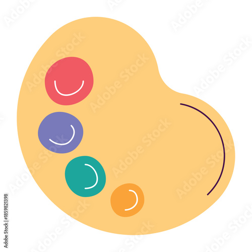 Artistic color palette for kawaii illustration design projects
