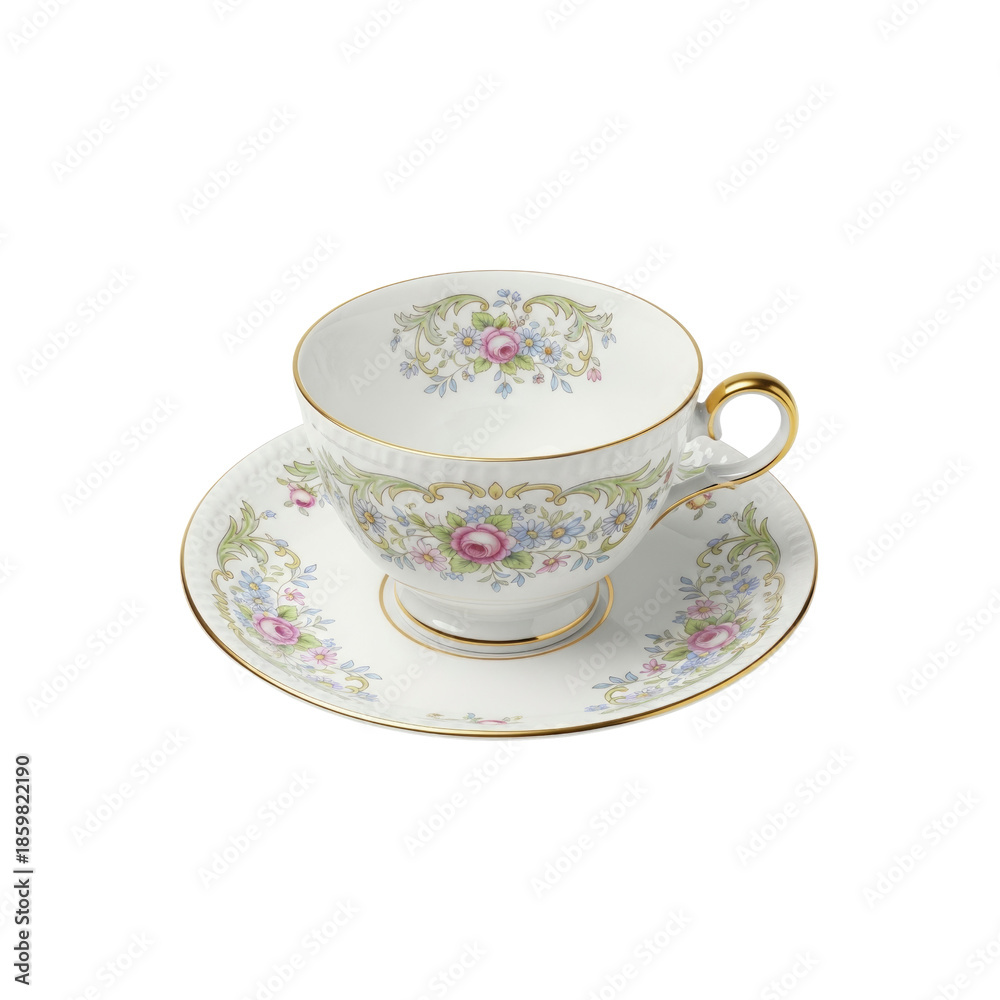 Fototapeta premium Elegant vintage tea cup and saucer