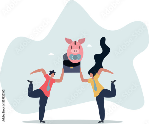 Child care expense planning, spending on having a baby or financial budget for kids concept.life and employment of people.