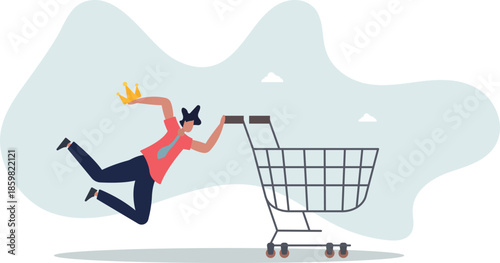 Customer is king, client want is most important, user experience or customer centric marketing strategy concept.life and employment of people.