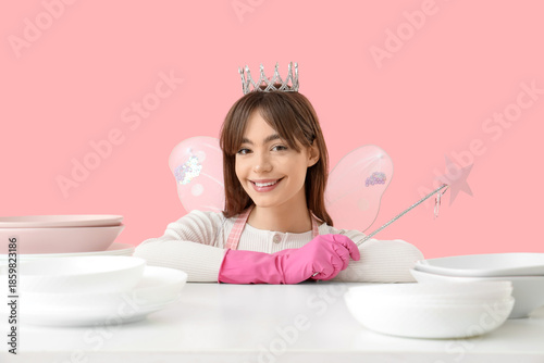 Young woman in fairy costum...