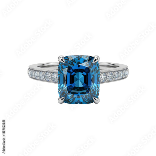 Elegant blue gemstone ring