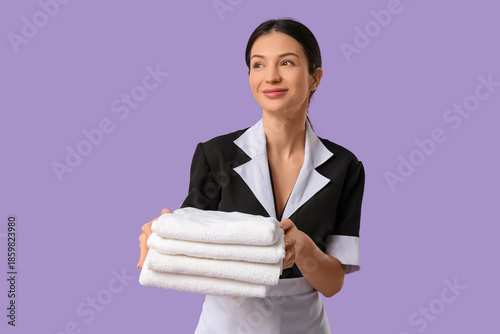 Beautiful young chambermaid...