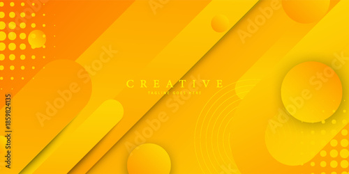Abstract modern orange and yellow technology concept diamond triangle geometric line background. 3d shadow effects, modern design template background. layered geometric triangle shapes.