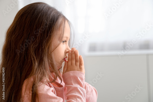 Portrait of cute little gir...