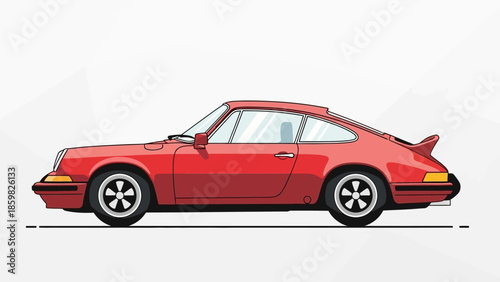 red car on a white background