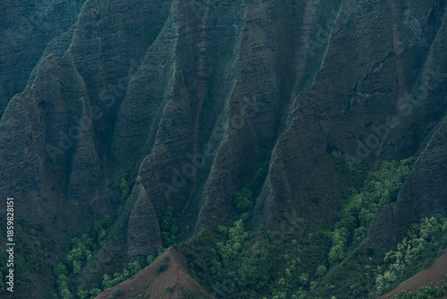 Nā pali coast kauai ridges showing dramatic textures