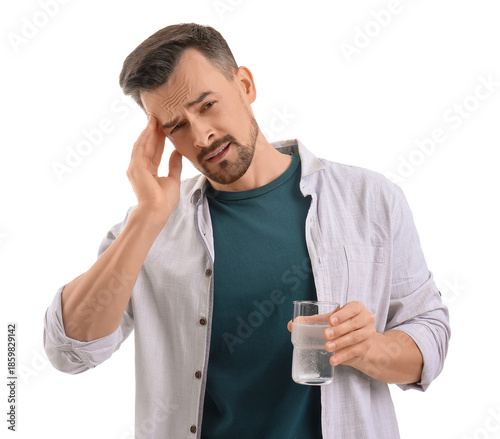 Young man with dissolved ta...
