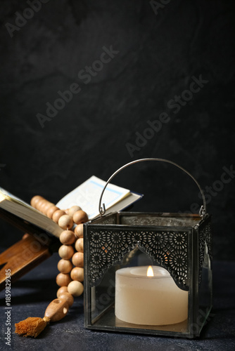 Muslim lamp with burning ca...