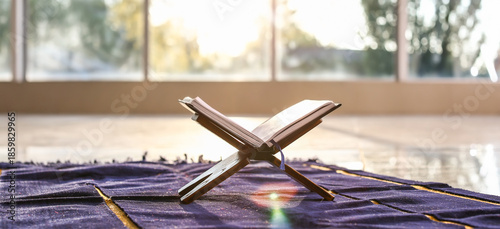 Rehal with open Koran on Mu...